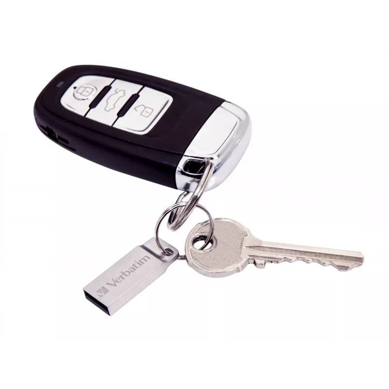 Verbatim Metal Executive - USB-asema 32 GB - hopea, 32 GB, USB Type-A, 2.0, kanneton, 3,6 g, hopea