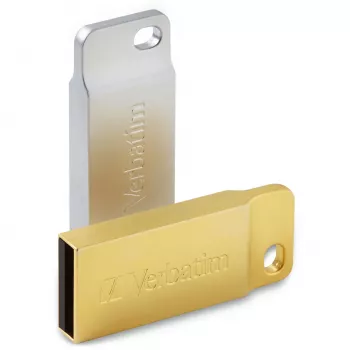 Verbatim Metal Executive – USB-asema 64 GB – hopea, 64 GB, USB Type-A, 2.0, kanneton, 3,6 g, hopea