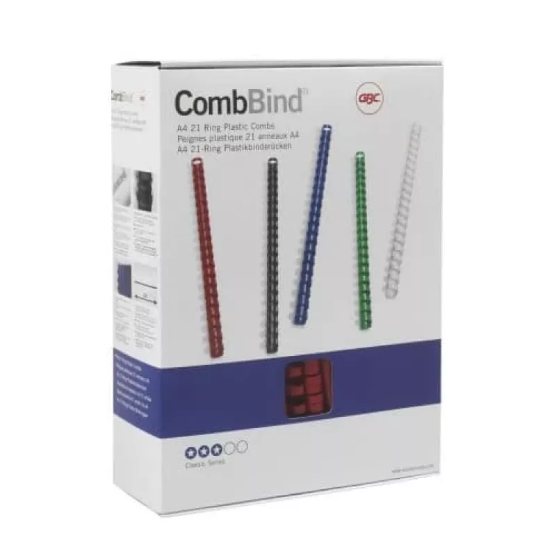 GBC CombBind -sidontakammet 51 mm A4 21R, valkoinen, 500 arkkia, polyvinyylikloridi (PVC), A4, 5,1 cm, 1,23 kg