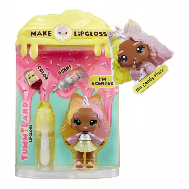 MGA Entertainment Yummiland Lip Gloss -nukke sarja 2 - Cotton Candy (Nia Candy Fluff)
