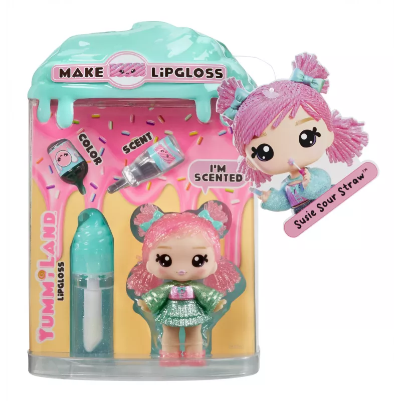 MGA Entertainment Yummiland Lip Gloss -nukke sarja 2 - lakritsi (Susie Sour Straw)