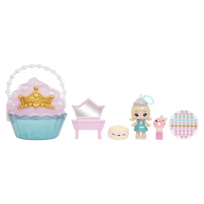 MGA Entertainment Yummiland Beauty Bag -leikkisetti + Lip Gloss -nukke - Cupcake Beauty Bag