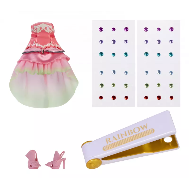 Rainbow High Be Dazzling -muotinuket - Adeline Rose (pinkki)