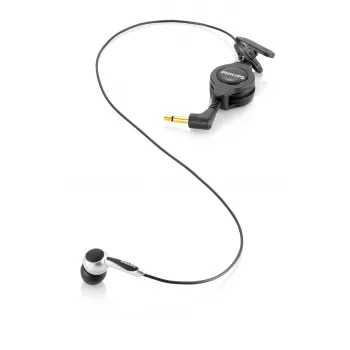 Philips puhelimen tallennusmikrofoni, johdollinen, puhelut/musiikki, headset, musta, hopea