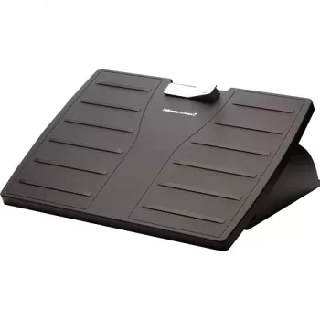 Fellowes jalkatuki työpöydän alle – Office Suites pöydänalainen jalkatuki, ergonominen jalkatuki 3 korkeussäädettävällä asennolla ja antibakteerisella teknologialla – jalkatuki toimistoon ja kotiin – musta