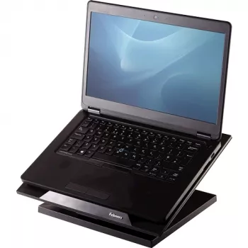 Fellowes Designer Suites kannettavan tietokoneen teline, kannettavan tietokoneen teline, musta, muovi, 43,2 cm (17