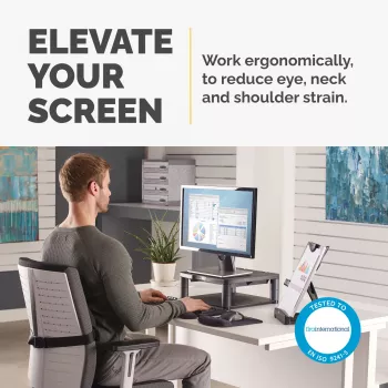Fellowes Premium Monitor Riser grafiitti, vapaasti seisova, 36 kg, 53,3 cm (21