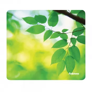 Fellowes Earth Series hiirimatto Leaves, vihreä, kuva, muovi, kumi, liukumaton pohja