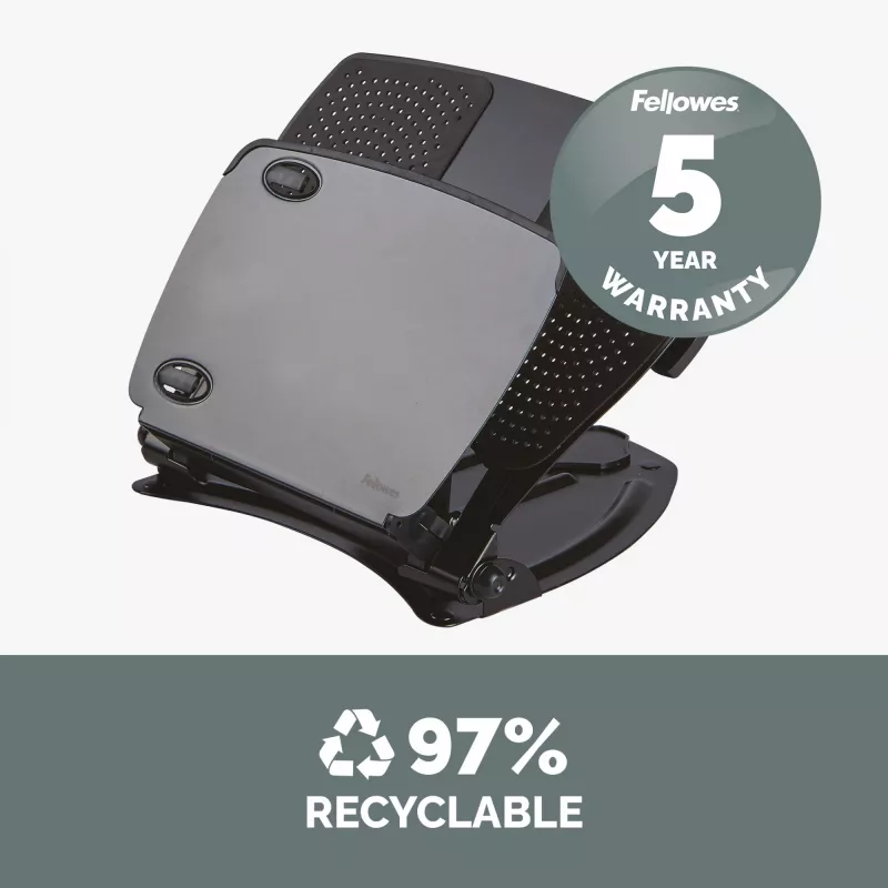 Fellowes Professional Series kannettavan työasema, musta, metalli, 85 - 245 mm, 400 mm, 58 mm, 341 mm