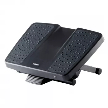 Fellowes jalkatuki työpöydän alle – Professional Series ultimate jalkatuki ergonominen jalkatuki 3 korkeusasennolla ja hierontapinnalla – jalkatukijakkara toimistoon ja kotiin – musta