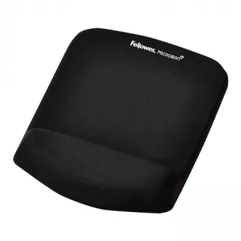 Fellowes hiirimatto rannetuki – PlushTouch hiirimatto liukumattomalla kumipohjalla ja antibakteerisella suojalla – ergonominen hiirimatto tietokoneelle, kannettavalle, kotitoimistolle – musta