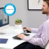 Fellowes pystyhiiri molemmille käsille – pieni, langaton, molemmille käsille, pysty muotoilu, laser, RF Wireless, 1200 DPI, musta, hopea