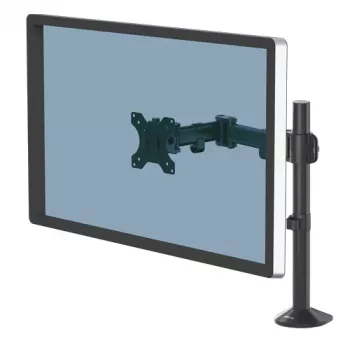 Fellowes Reflex -näyttöteline - näyttöteline 8 kg 32 tuuman näytöille - säädettävä näytön pöytäteline - kallistus 45° kääntö 180° pyöritys 360°, VESA 75 x 75/100 x 100 - musta