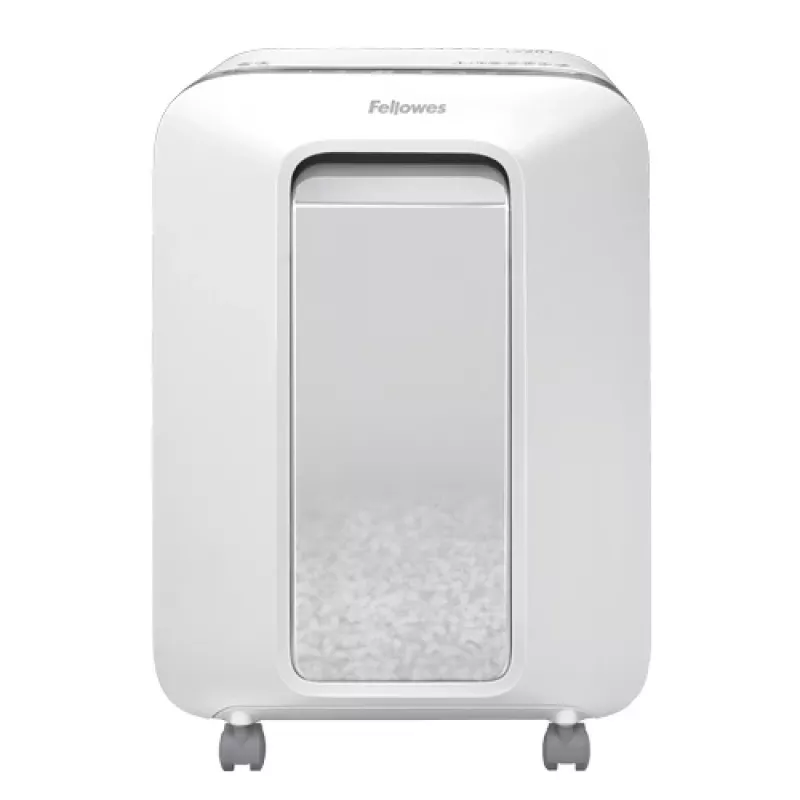 Fellowes Powershred LX201 mikrosilppuava silppuri valkoinen, mikrosilppu, 23 cm, 2 x 12 mm, 22 L, kosketus, 4 pyörää