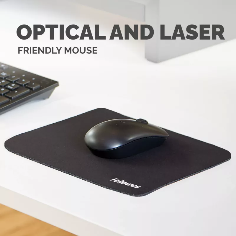 Fellowes Earth Series hiirimatto - musta, musta, yksivärinen, liukumaton alusta