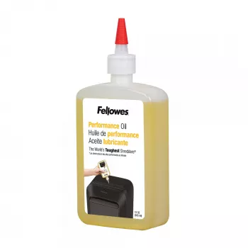 Fellowes Powershred pullon voiteluaine (355 ml), voiteluöljy, 0,355 l, keltainen, 90 mm, 35 mm, 20 mm