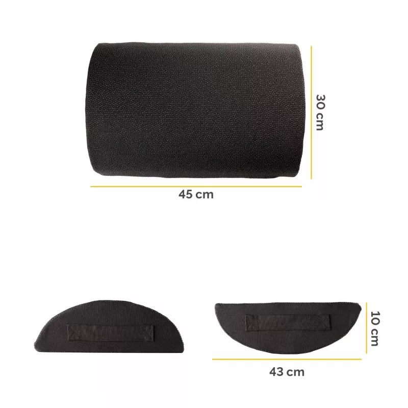 Fellowes jalkatuki työpöydän alle Breyta jalkatukityyny, musta, polyesteri, 45 cm, 30 cm, 450 mm, 300 mm