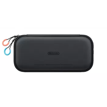 Nintendo Switch 2 kantolaukku ja näytönsuoja, kovakuorinen kotelo, Nintendo, musta, Nintendo Switch 2, vetoketju, 142 mm