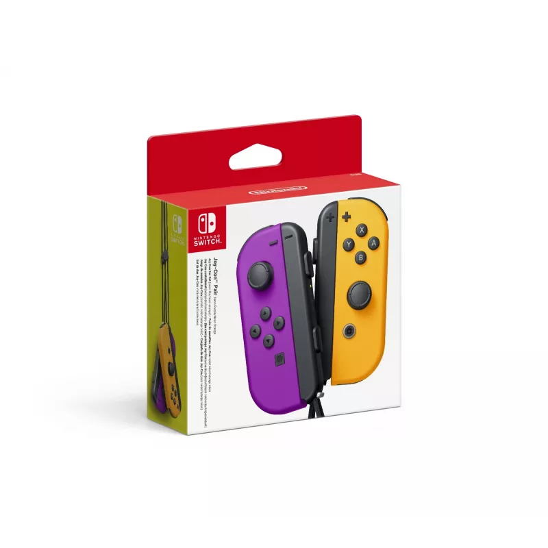 Peliohjain NINTENDO Joy-Con langaton Bluetooth Nintendo Switch — musta/oranssi/violetti, analoginen/digitaalinen, ristiohjain