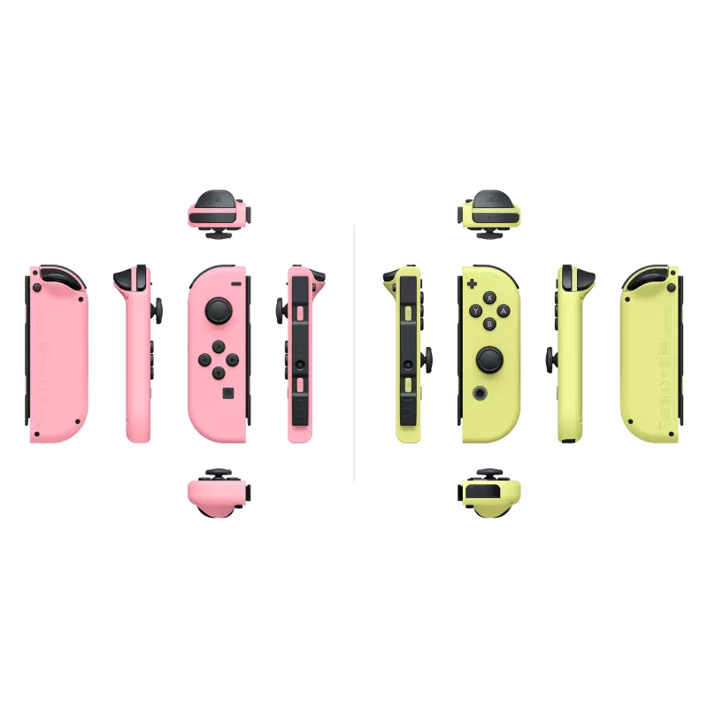 Nintendo 10011583 peliohjain pinkki, keltainen Bluetooth peliohjain analoginen/digitaalinen Nintendo Switch, Nintendo Switch OLED
