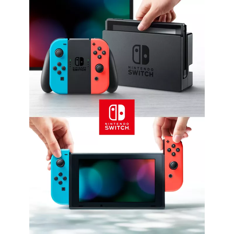 Nintendo Switch kannettava pelikonsoli 15,8 cm (6,2 inch) 32 GB kosketusnäyttö WLAN sininen, harmaa, punainen