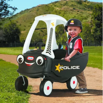 Little Tikes Tikes Patrol poliisiauto, 1,5 vuosi, 4 pyörää, muovi, musta, valkoinen, paristot vaaditaan
