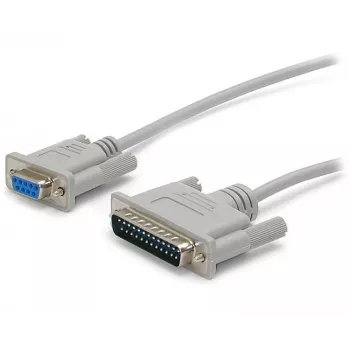 StarTech.com 10 ft ristijohdotettu DB9–DB25 sarja-nollamodeemikaapeli – naaras/uros