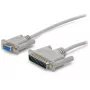 StarTech.com 10 ft ristijohdotettu DB9–DB25 sarja-nollamodeemikaapeli – naaras/uros