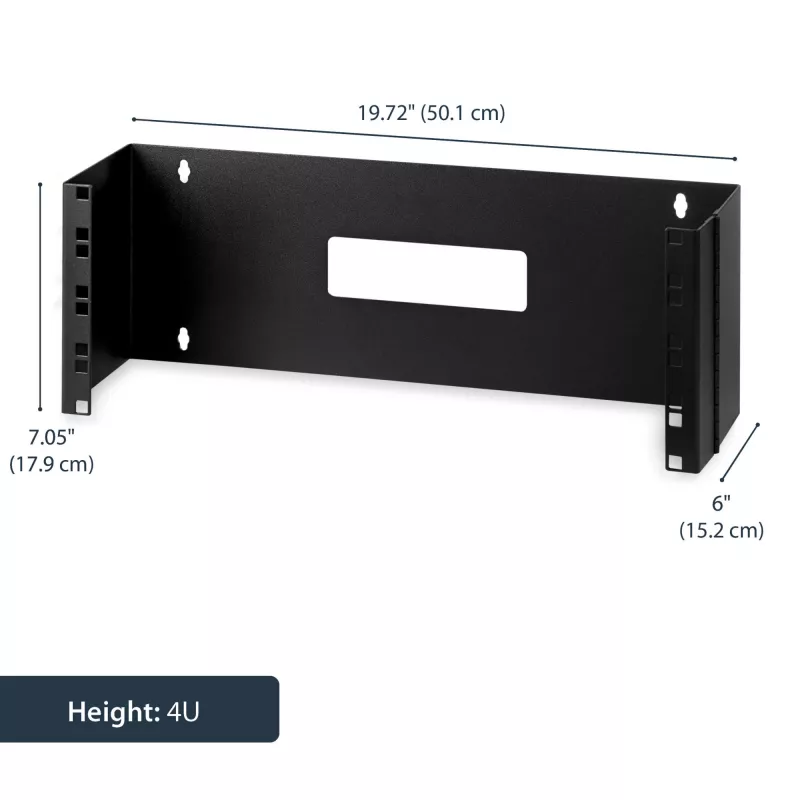 StarTech.com 4HE 19 tuuman taitettava seinäkiinnike patch-paneeleille