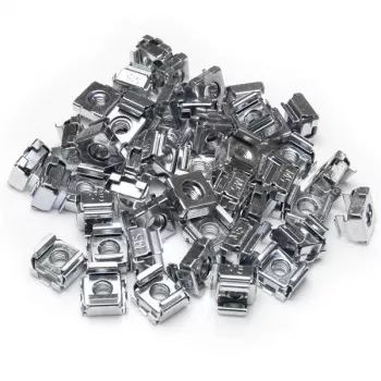 StarTech.com 50 kpl M5 häkkimuttereita palvelinkaappiin, häkkimutteri, ruostumaton teräs, ruostumaton teräs, M5, CE, TAA, REACH, 223,2 g