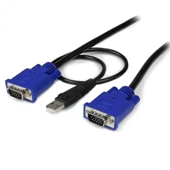 StarTech.com 10 ft ultraohut USB VGA 2-in-1 KVM-kaapeli, 3 m, VGA, musta, USB, USB A + VGA, VGA