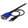 StarTech.com 10 ft ultraohut USB VGA 2-in-1 KVM-kaapeli, 3 m, VGA, musta, USB, USB A + VGA, VGA