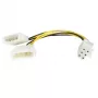 StarTech.com 6in LP4–6-pin PCI Express näytönohjaimen virtalähde-adapterikaapeli