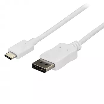 StarTech.com 1,8 m USB-C - DisplayPort 1.2 -kaapeli 4K 60 Hz – USB-C - DisplayPort-sovitinkaapeli HBR2 – DP Alt Mode - DP-näyttö-videokaapeli – yhteensopiva Thunderbolt 3:n kanssa – valkoinen