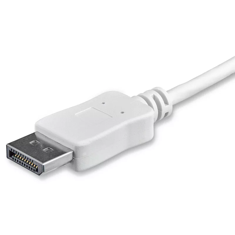 StarTech.com 1 m USB-C - DisplayPort 1.2 -kaapeli 4K 60 Hz – USB-C - DisplayPort-sovitinkaapeli HBR2 – USB Type-C DP Alt Mode - DP-näyttö-videokaapeli – toimii Thunderbolt 3:n kanssa – valkoinen