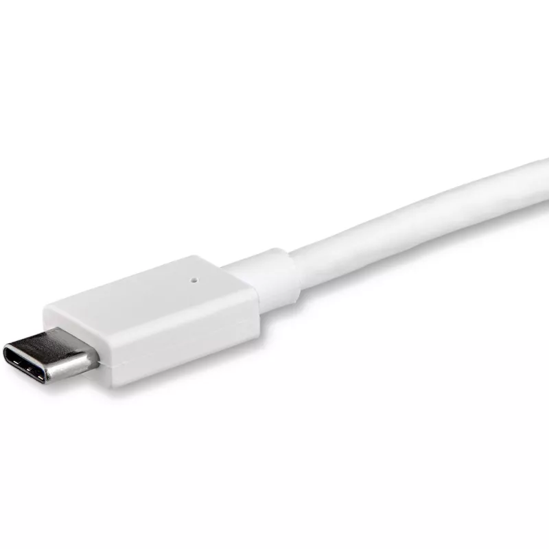 StarTech.com 1 m USB-C - DisplayPort 1.2 -kaapeli 4K 60 Hz – USB-C - DisplayPort-sovitinkaapeli HBR2 – USB Type-C DP Alt Mode - DP-näyttö-videokaapeli – toimii Thunderbolt 3:n kanssa – valkoinen