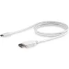StarTech.com 1 m USB-C - DisplayPort 1.2 -kaapeli 4K 60 Hz – USB-C - DisplayPort-sovitinkaapeli HBR2 – USB Type-C DP Alt Mode - DP-näyttö-videokaapeli – toimii Thunderbolt 3:n kanssa – valkoinen