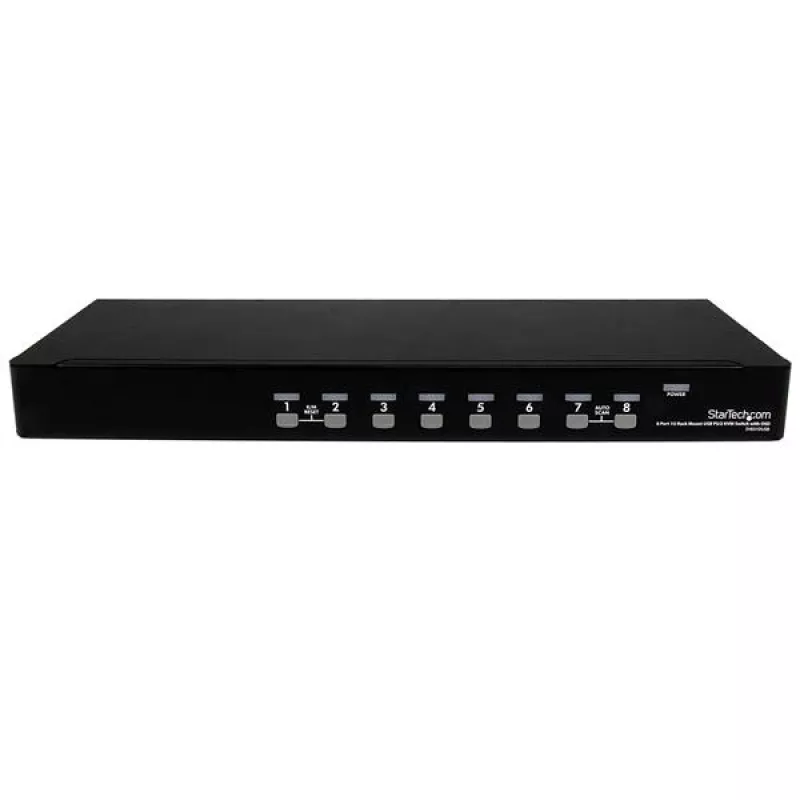 StarTech.com 8-porttinen 1HE rack-asennettava USB PS/2 KVM-kytkin OSD:llä
