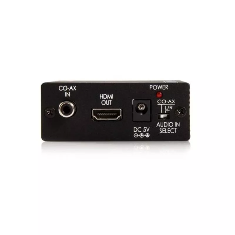 StarTech.com Component - HDMI -videomuunnin äänellä, musta, RoHS, CE, FCC, 1080p, HDMI, 5 V, 80 mm