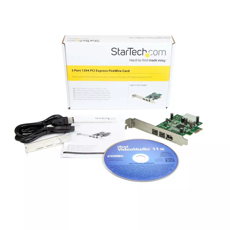 StarTech.com 3-porttinen 2b 1a 1394 PCI Express FireWire -korttisovitin