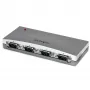 StarTech.com 4-porttinen USB - RS232 -sarja-DB9-sovitinkeskitin, USB, sarja, hopea, muovi, CE, FCC, RoHS, 1 W