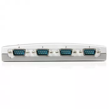 StarTech.com 4-porttinen USB - RS232 -sarja-DB9-sovitinkeskitin, USB, sarja, hopea, muovi, CE, FCC, RoHS, 1 W