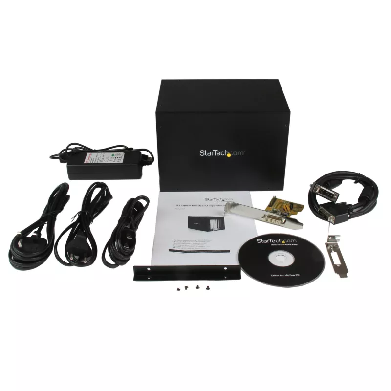 StarTech.com PCI Express - 4 paikan PCI-laajennusjärjestelmä, musta, CE, FCC, RoHS, 12 V, 3 A, 0 - 55 °C, -40 - 75 °C