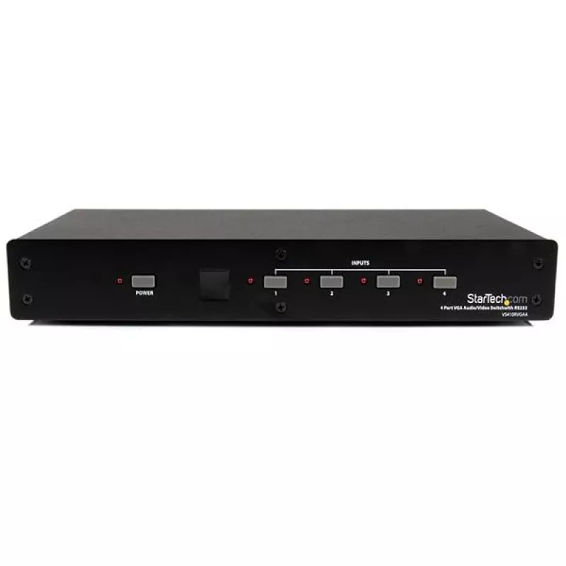 StarTech.com 4-kertainen VGA video-audio-kytkin RS232-ohjauksella