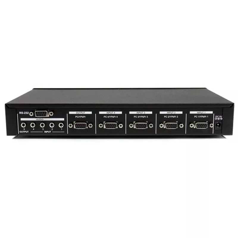 StarTech.com 4-kertainen VGA video-audio-kytkin RS232-ohjauksella