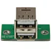 StarTech.com 2-porttinen USB-emolevyn liitinsovitin, IDC, USB 2.0, musta, vihreä, ruostumaton teräs, 20 mm, 125 mm, 230 mm