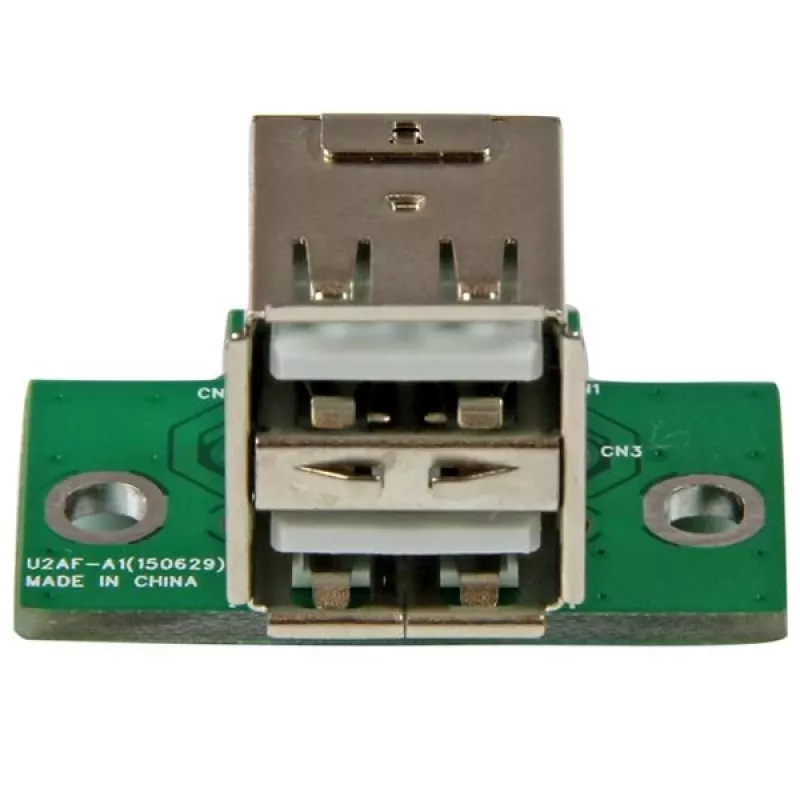 StarTech.com 2-porttinen USB-emolevyn liitinsovitin, IDC, USB 2.0, musta, vihreä, ruostumaton teräs, 20 mm, 125 mm, 230 mm