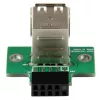 StarTech.com 2-porttinen USB-emolevyn liitinsovitin, IDC, USB 2.0, musta, vihreä, ruostumaton teräs, 20 mm, 125 mm, 230 mm