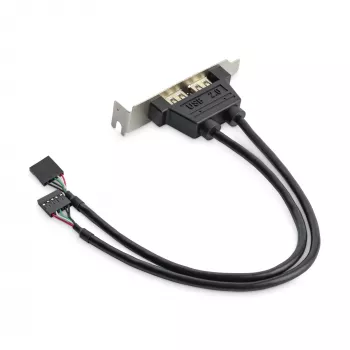 StarTech.com 2-porttinen USB-A-naaras matalaprofiilinen slot-levysovitin