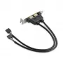 StarTech.com 2-porttinen USB-A-naaras matalaprofiilinen slot-levysovitin